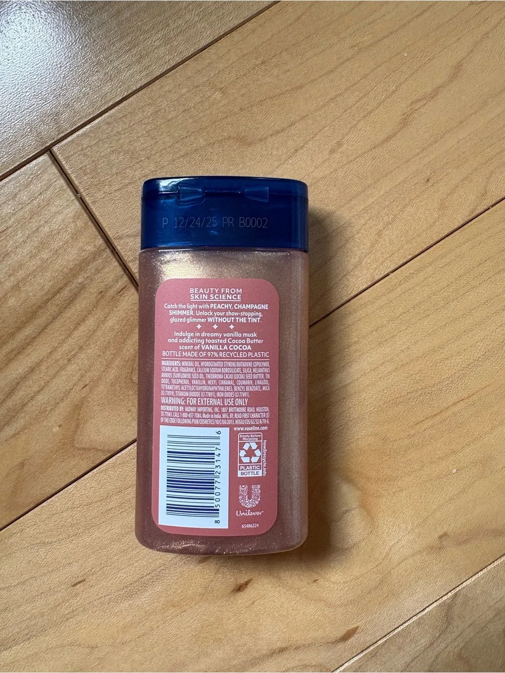 NWT Vaseline Glaze and Glisten Sunlit Glow Shimmering Gel Body Oil MINI